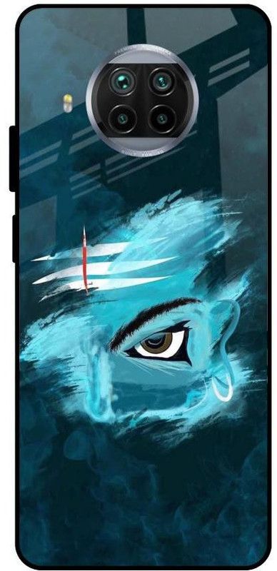 QRIOH Glass Back Cover for Mi 10i 5G  (Blue, Grip Case, Silicon, Pack of: 1)