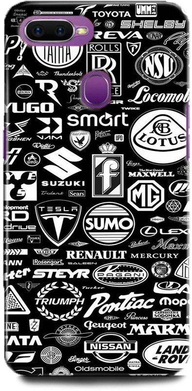Afterglow Back Cover for Oppo F9 Pro CARS LOGO, LOGO, DESIGN, CAR  (Multicolor, Shock Proof, Pack of: 1)