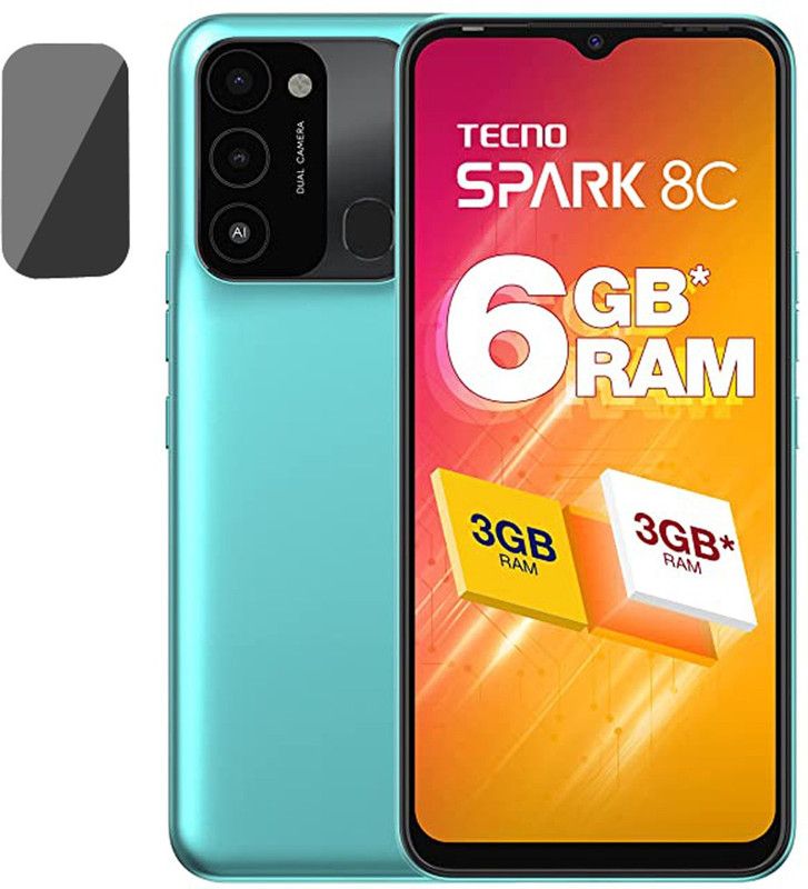 XAZE Back Camera Lens Glass Protector for TECNO SPARK 8C  (Pack of: 1)