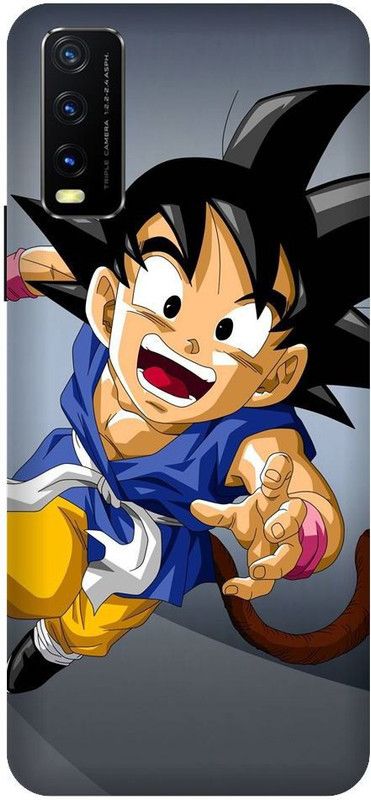URCHIN Back Cover for Vivo Y12S Goku, Dragon Ball Z, Cartoon, Anime, Kame Hame, Super Saiyan  (Multicolor, Shock Proof, Pack of: 1)