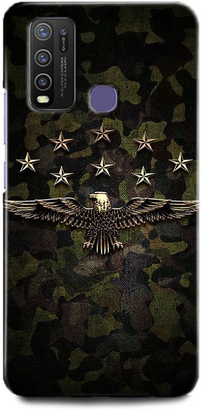 Afterglow Back Cover for Vivo Y30 army, army logo, soldier, military  (Multicolor, Dual Protection, Pack of: 1)