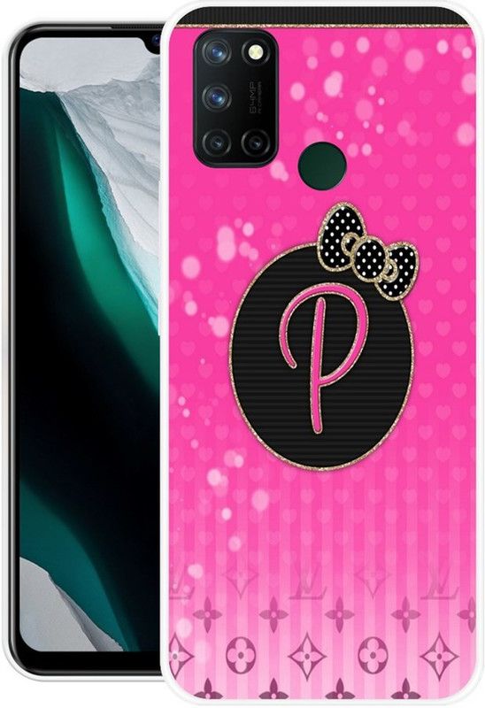BLUEZAP Back Cover for Realme 7i  (Black, Pink, Grip Case, Silicon, Pack of: 1)