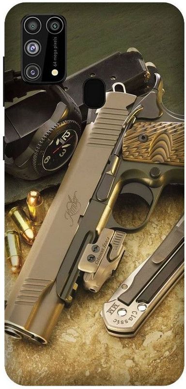 URCHIN Back Cover for Samsung A21s Gun, Pistol, Bullet, Weapon  (Multicolor, Shock Proof, Pack of: 1)