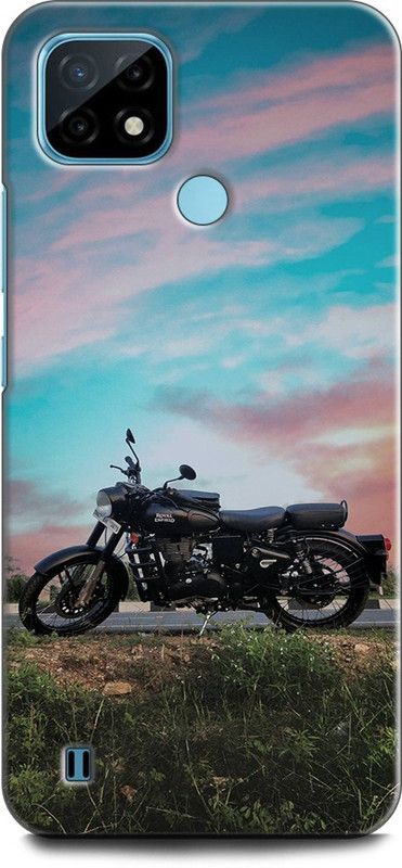 WallCraft Back Cover for Realme C21, RMX3201 BIKE, ROYAL ENFIELD, CLASSIC, BIKE  (Multicolor, Dual Protection, Pack of: 1)