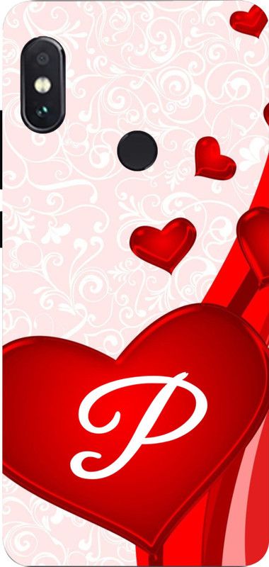 LIKELOOK Back Cover for Mi Redmi Note 5 Pro ( P Heart, P letter, P name )  (Multicolor, Shock Proof)