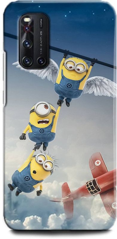 Afterglow Back Cover for Vivo V19 minions, Cute, funny, cartoon, Minions cute, cute  (Multicolor, Dual Protection, Pack of: 1)