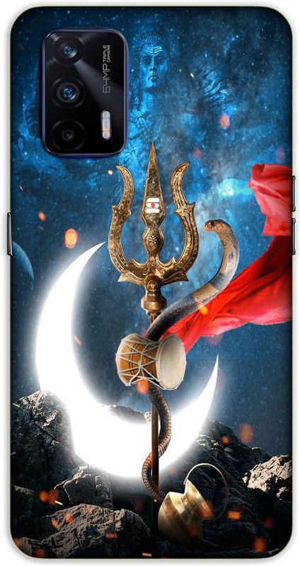 iprinto Back Cover for Realme GT 5G, Realme X7 Max 5G Mahadev Lord Mahadev Mahakal Shiva Shiv Ji Back Cover  (Blue, Hard Case)