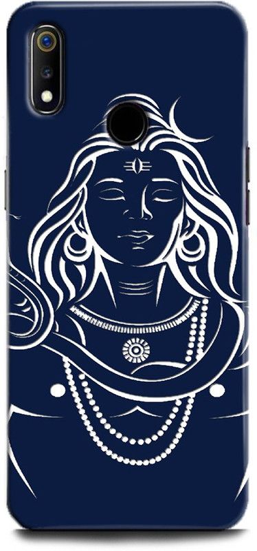 INDICRAFT Back Cover for Realme 3, RMX1825 SHIVJI, LORD SHIVA, MAHADEV, BHOLENATH, GOD  (Multicolor, Hard Case, Pack of: 1)
