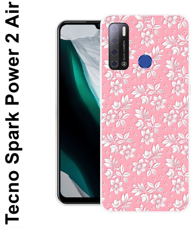 redfly Back Cover for Tecno Spark Power 2 Air  (Pink, White, Silicon)