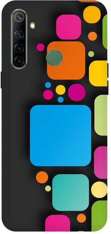 URCHIN Back Cover for Realme5s Abstrect, Pattern, Colour, Solid, Black, Cool  (Multicolor, Shock Proof, Pack of: 1)