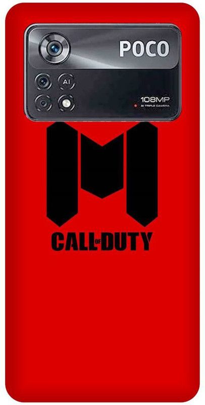 play fast Back Cover for POCO X4 Pro 5G, CALL, OF, DUTY, FAMOUS, GAME  (Red, Hard Case, Pack of: 1)