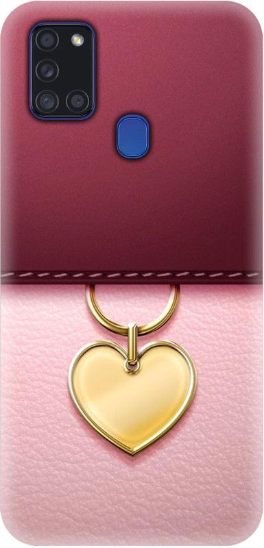 Smutty Back Cover for Samsung Galaxy A21s, SM-A217F/DS - Heart Locket Print  (Multicolor, Hard Case, Pack of: 1)