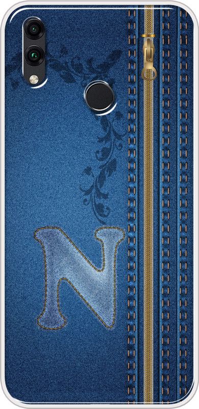 Appcityprint Back Cover for Honor 8c  (Blue, Gold, Grip Case, Silicon, Pack of: 1)