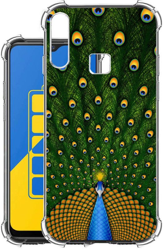 Snazzy Back Cover for Vivo Y15  (Green, Shock Proof, Silicon, Pack of: 1)