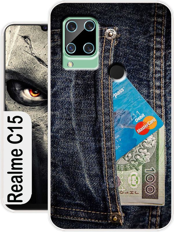Discount Master Back Cover for Realme C15  (Multicolor, Dual Protection, Silicon, Pack of: 1)