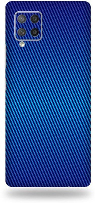 Satisfactory Samsung Galaxy M42 Mobile Skin  (Blue-Carbon Fiber Skin With Matte Finish)