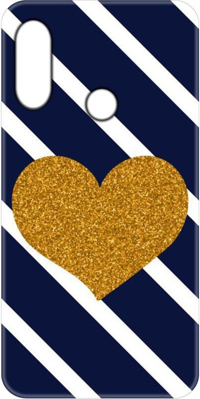 Smutty Back Cover for Mi Redmi Note 7, M1901F7G, M1901F7H, M1901F7I - Golden Heart Print  (Multicolor, Hard Case, Pack of: 1)
