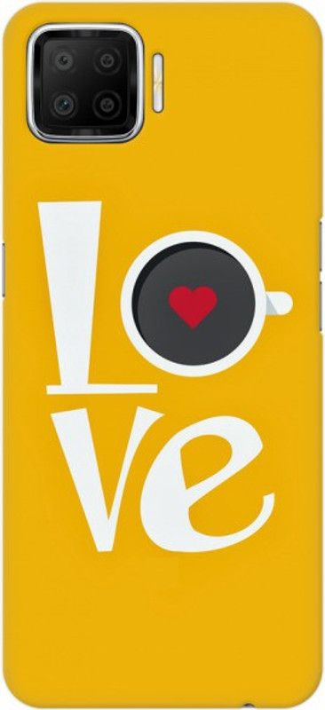 Coberta Case Back Cover for Oppo F17  (Yellow, White, Hard Case)