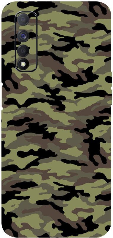 BUGGU Realme Narzo 30 Mobile Skin  (Ultra Super Camouflage Military Green Skin With High Matte Finish.)