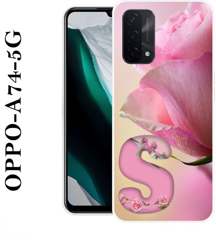 Sswastik Back Cover for Oppo A74 5G  (Pink, Beige, Silicon)