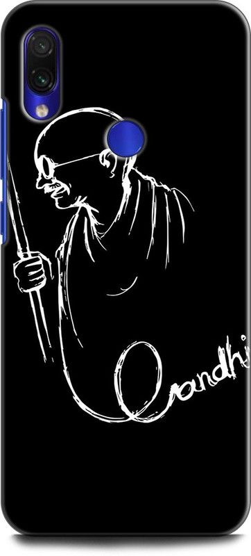 Wall Art Back Cover for Redmi Note 7 MAHATMA GANDHI, MOHANDAS KARAMCHAND GANDHI  (Multicolor, Dual Protection, Pack of: 1)