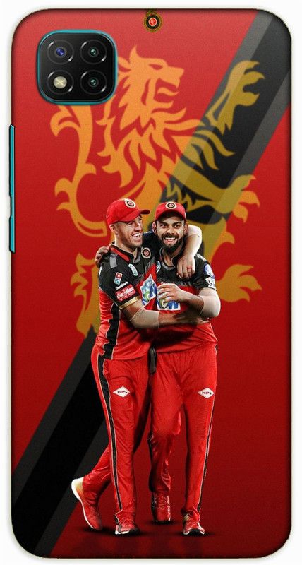 iprinto Back Cover for Poco C3 virat, ab de villiers Back Cover  (Red, Hard Case, Pack of: 1)