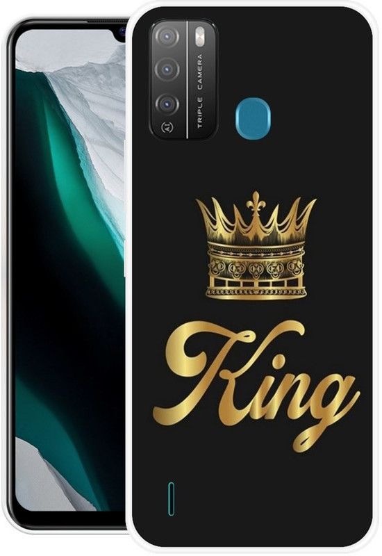 SIMAWAT Back Cover for Itel Vision 1 Pro  (Black, Gold, Grip Case, Silicon, Pack of: 1)