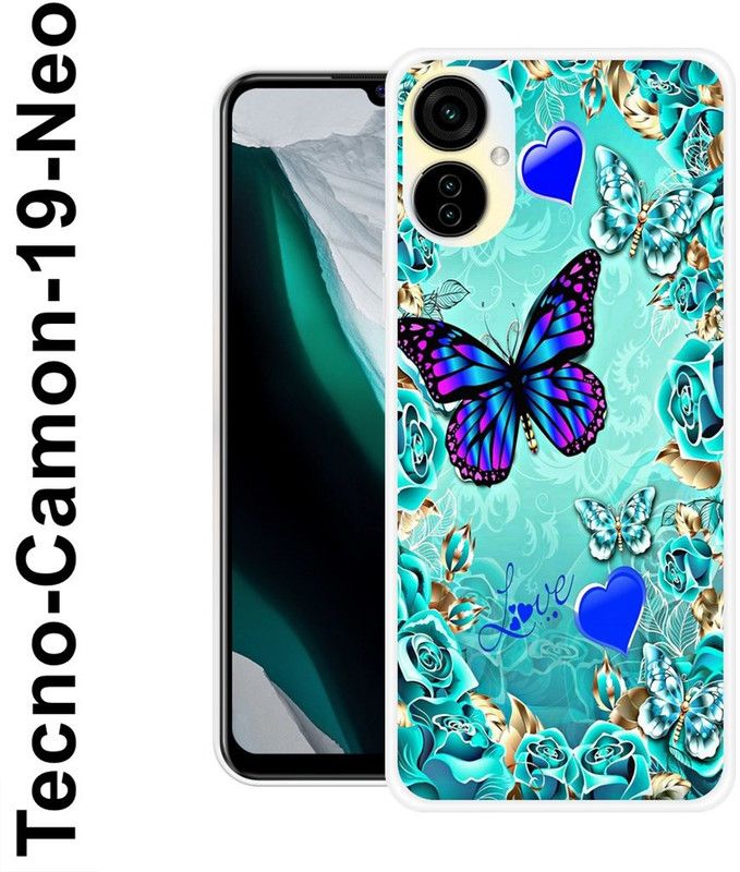 KUDI Back Cover for Tecno Camon 19 Neo  (Blue, Silicon)
