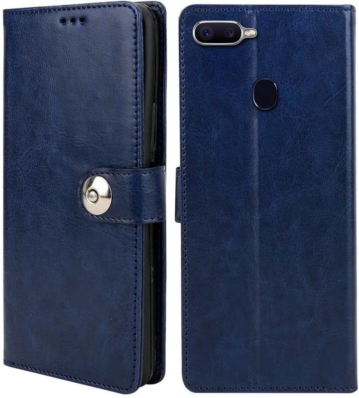 Coverage Flip Cover for Oppo CPH1809 / Oppo A5  (Blue, Magnetic Case, Pack of: 1)