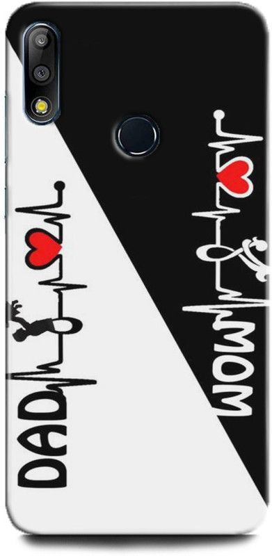 INTELLIZE Back Cover for Asus ZenFone Max Pro M2 /ZB630KL-4D005IN Mom Dad Love,Printed  (Multicolor, Shock Proof, Pack of: 1)