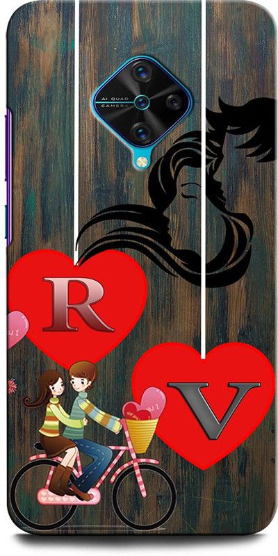 ORBIQE Back Cover for VIVO S1 Pro 1920 RV, R LOVE V, V LOVE R, R LETTER, V LETTER, RV NAME  (Multicolor, Hard Case, Pack of: 1)