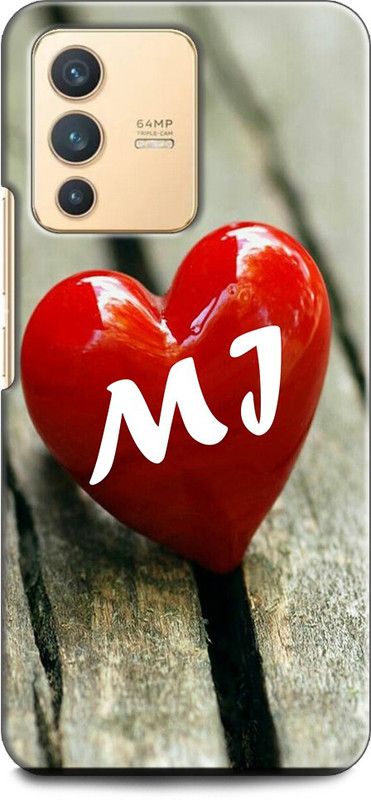 INDICRAFT Back Cover for Vivo V23 Pro 5G, V2132 M J, M LOVES J, NAME, ALPHABET, JM LOVE, HART, BLUE  (Multicolor, Shock Proof, Pack of: 1)