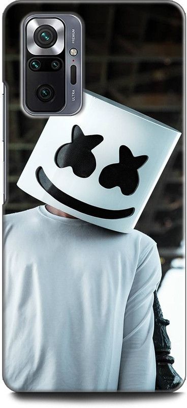 INDICRAFT Back Cover for REDMI Note 10 Pro MARSHMELLO, DJ, EDM, MUSIC, SMILEY, FUNNY  (Multicolor, Dual Protection)