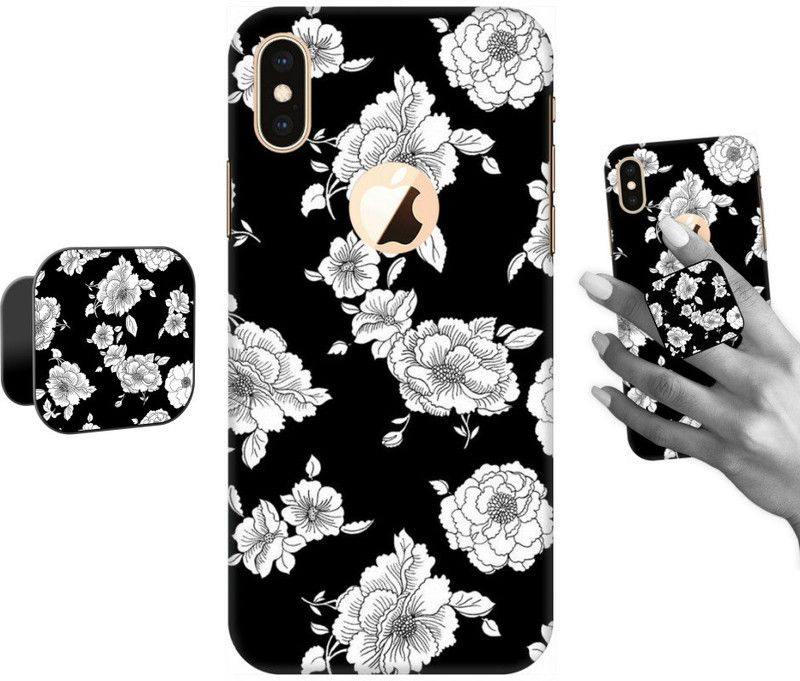 COBIERTAS Back Cover for Apple iPhone XS Max  (Black, Grey, Cases with Holder, Pack of: 2)