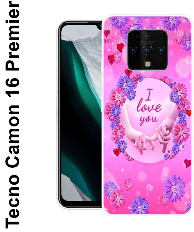 REALKING Back Cover for Tecno Camon 16 Premier  (Pink, Grip Case, Silicon)