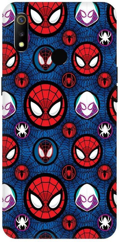 PICHKU Back Cover for REALME 3-RMX1821-SPIDER,MAN,SPIDY,AVENGERS,SUPER,HERO,END,GAME,DEADPOL,SUIT  (Red, Hard Case, Pack of: 1)