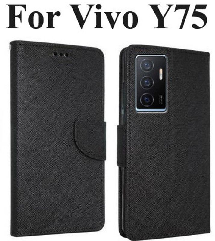 Krumholz Flip Cover for Vivo Y75  (Black, Dual Protection, Pack of: 1)