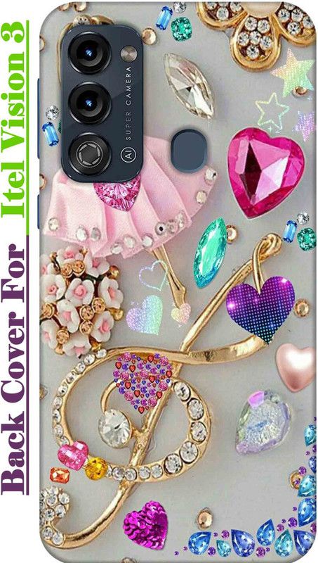 BAGRA Back Cover for Itel Vision 3  (Multicolor, Grip Case, Silicon, Pack of: 1)
