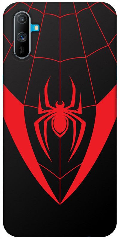 REALKING Back Cover for Realme C3  (Red, Black, Grip Case, Silicon, Pack of: 1)