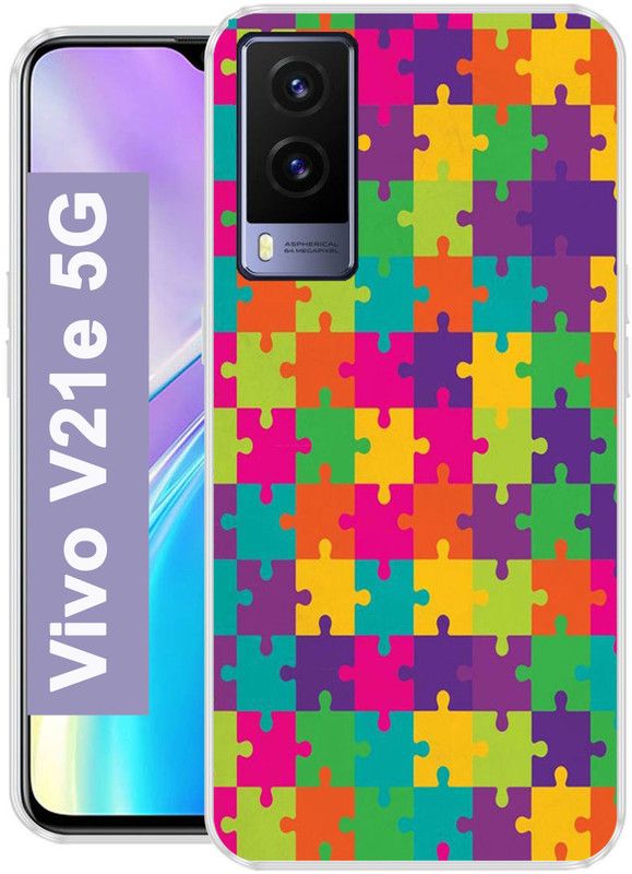 SHIVANTA Back Cover for Vivo V21e 5G  (Multicolor, Grip Case, Silicon, Pack of: 1)
