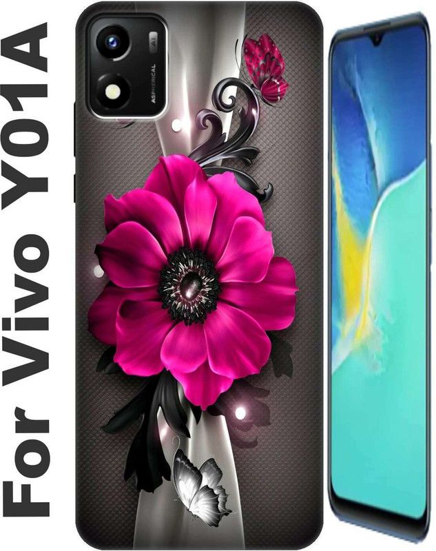 RDcon Back Cover for Vivo Y01A 2779  (Black, Flexible, Silicon, Pack of: 1)