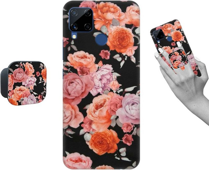Coberta® Back Cover for Realme C15  (Multicolor, Cases with Holder, Pack of: 1)