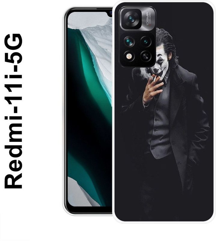 SUPERCASE Back Cover for Redmi 11i 5G  (Black, White, Grip Case, Silicon)