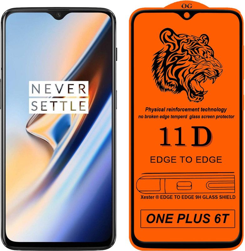 XRENGTH Edge To Edge Tempered Glass for OnePlus 6T  (Pack of 1)