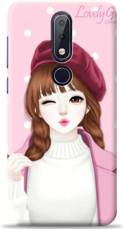 Loffar Back Cover for Nokia 6.1 Plus  (Pink, Shock Proof, Pack of: 1)