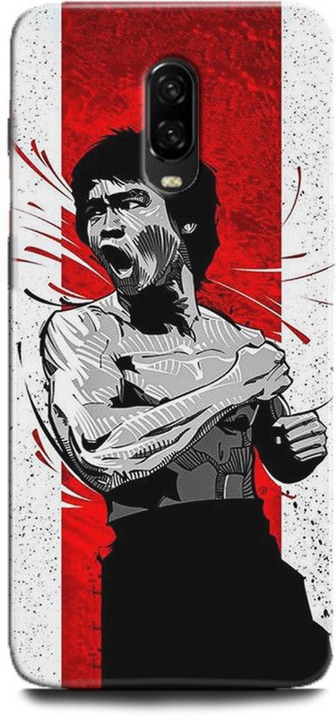 INDICRAFT Back Cover for One Plus 6T, bruce lee, Printed  (Multicolor, Shock Proof, Pack of: 1)
