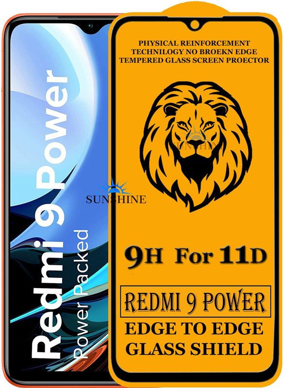 VILLA Edge To Edge Tempered Glass for Mi Redmi 9 Power  (Pack of 1)