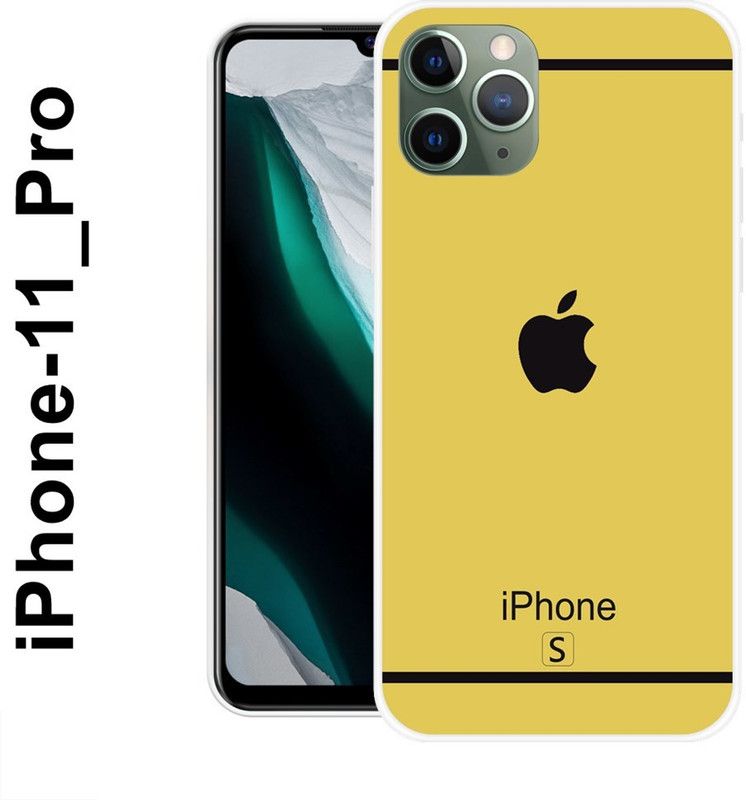 JAIKARA Back Cover for Apple iPhone 11 Pro  (Yellow, Black, Grip Case, Silicon, Pack of: 2)
