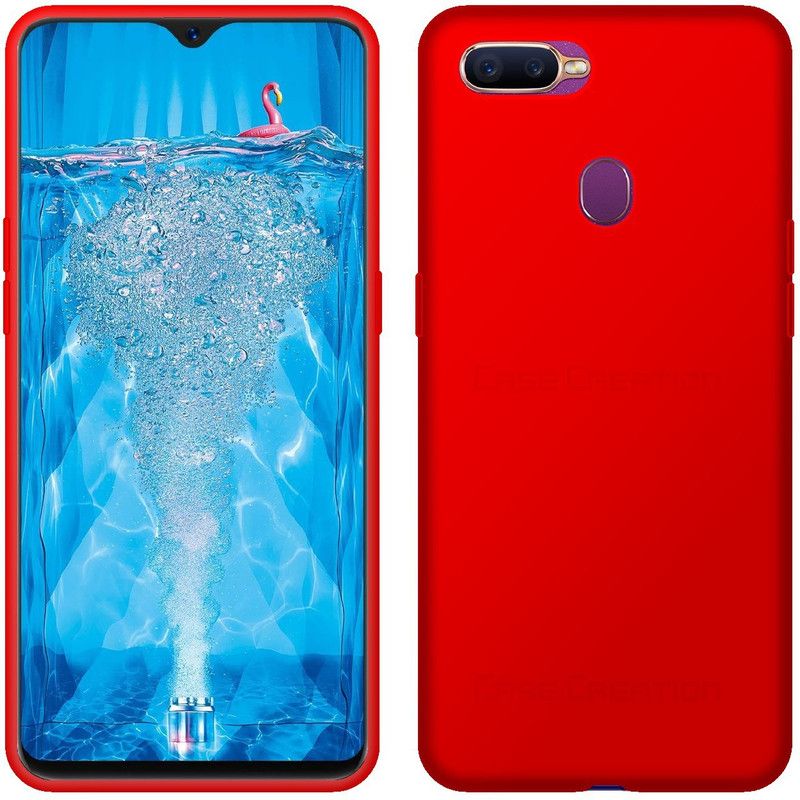 CASE CREATION Back Cover for Realme 2 Pro (2019) Solid Colorful Premium Feel Matte Finish  (Red, Dual Protection, Silicon, Pack of: 1)