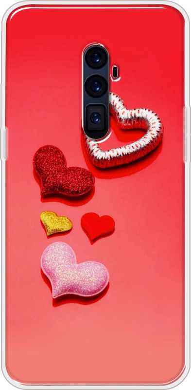 Hansviprint Back Cover for Oppo Reno 10x Zoom  (Red, Grip Case, Silicon, Pack of: 1)